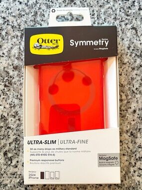 ♥️💖 OtterBox iPhone 16 MagSafe  Phone Case Bright Orange NO FLAWS $49